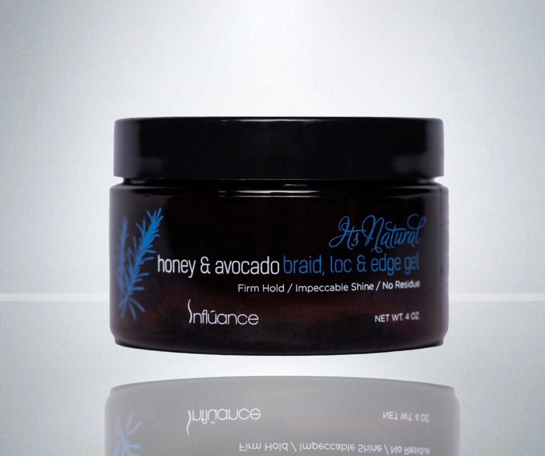 IT'S NATURAL HONEY & AVOCADO BRAID, LOC & EDGE GEL 4oz